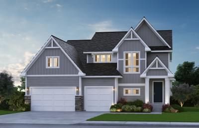 Farmhouse Elevation. 5br New Home in Maple Grove, MN