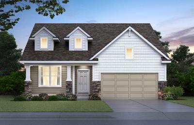 Craftsman Elevation. 3br New Home in Blaine, MN